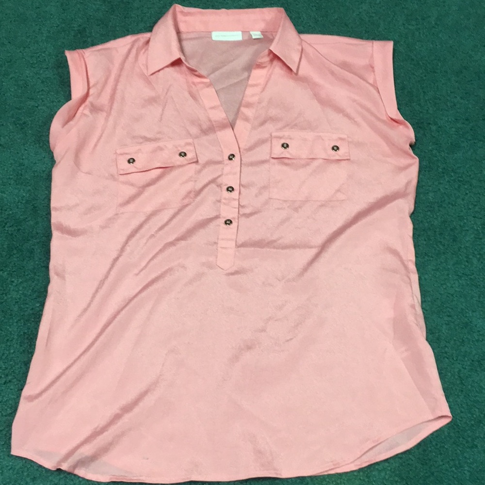 New York & Company Pink Silky Top